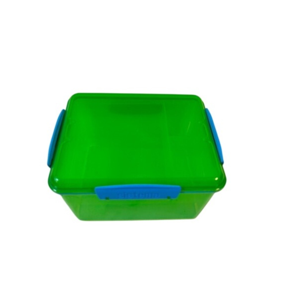 Sistema Lunch Tub 2.3L Green‎ Blue Locking Multi-Compartment Food Storage